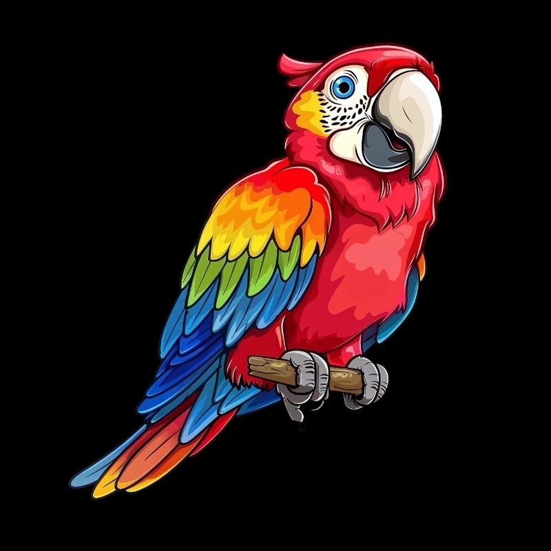 Farbenfroher Ara Auf Grauem Hintergrund