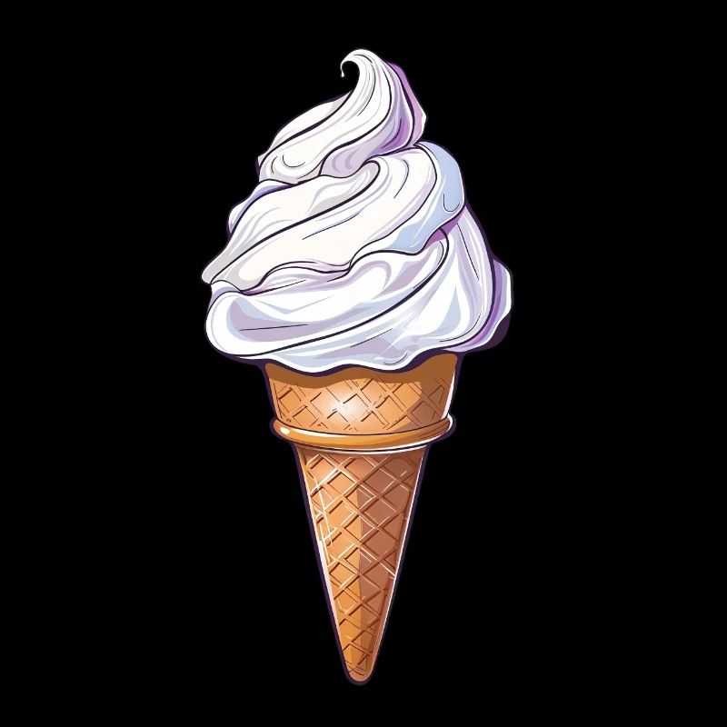 Cornet de glace sucrée d’été avec glaçage