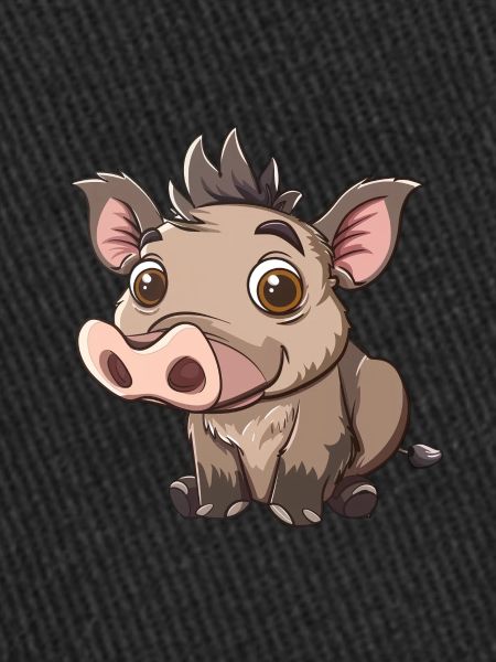 Cute Warthog Cartoon Look