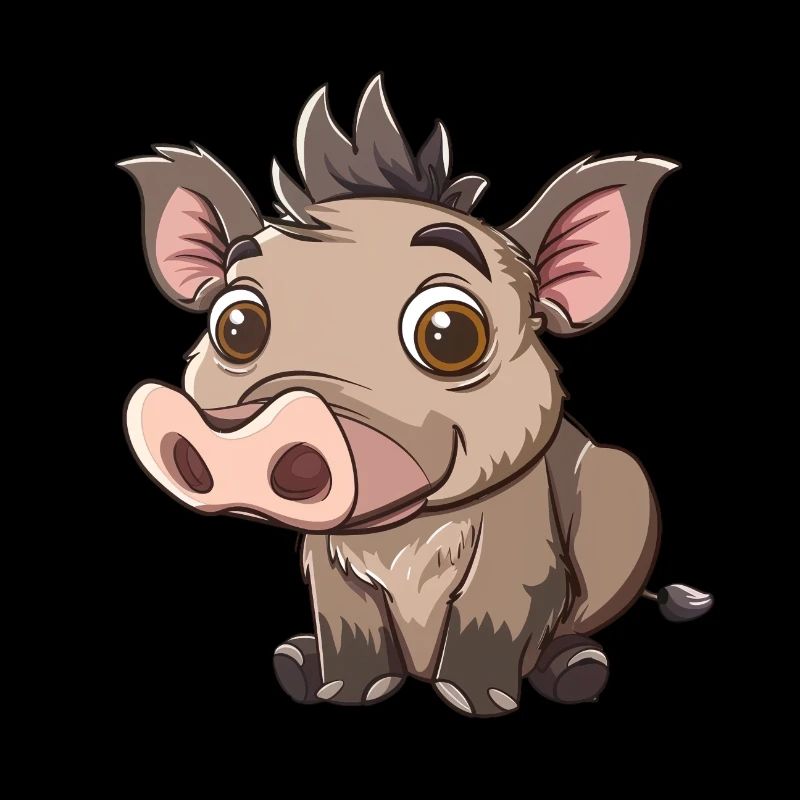 Look de dessin animé mignon Warthog