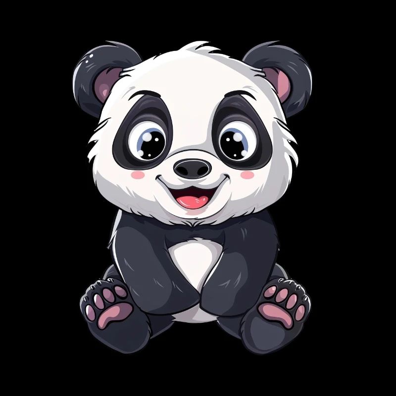 Panda mignon avec de grands yeux