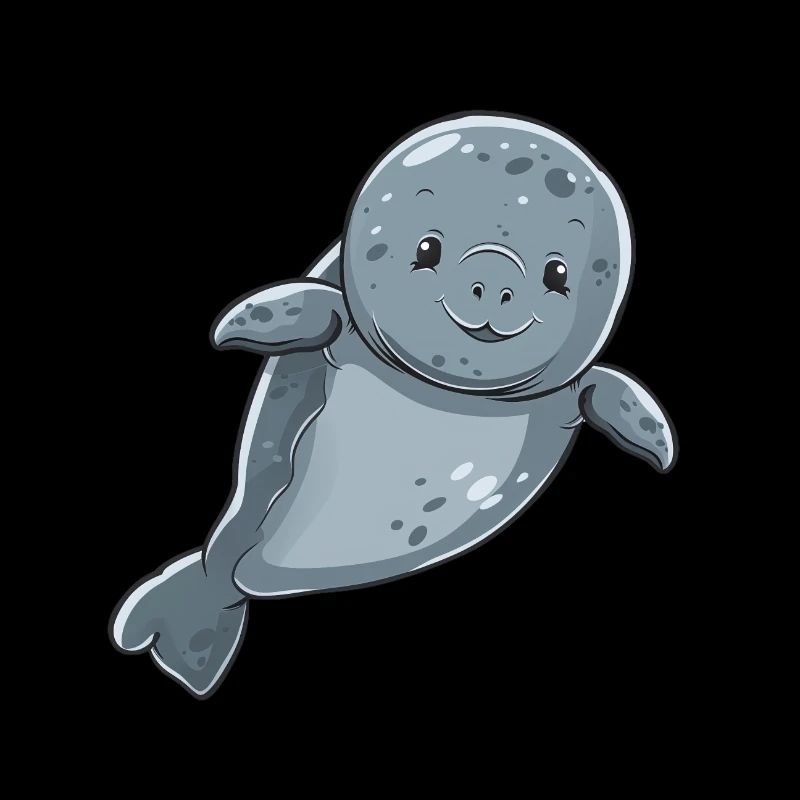 Joli phoque souriant dans l’eau