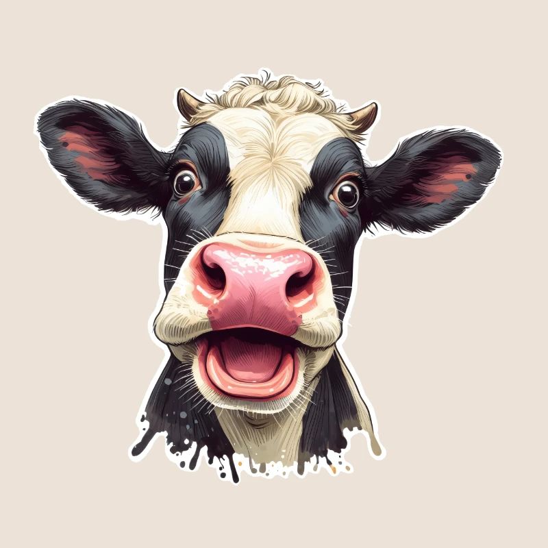 Vache effrayée