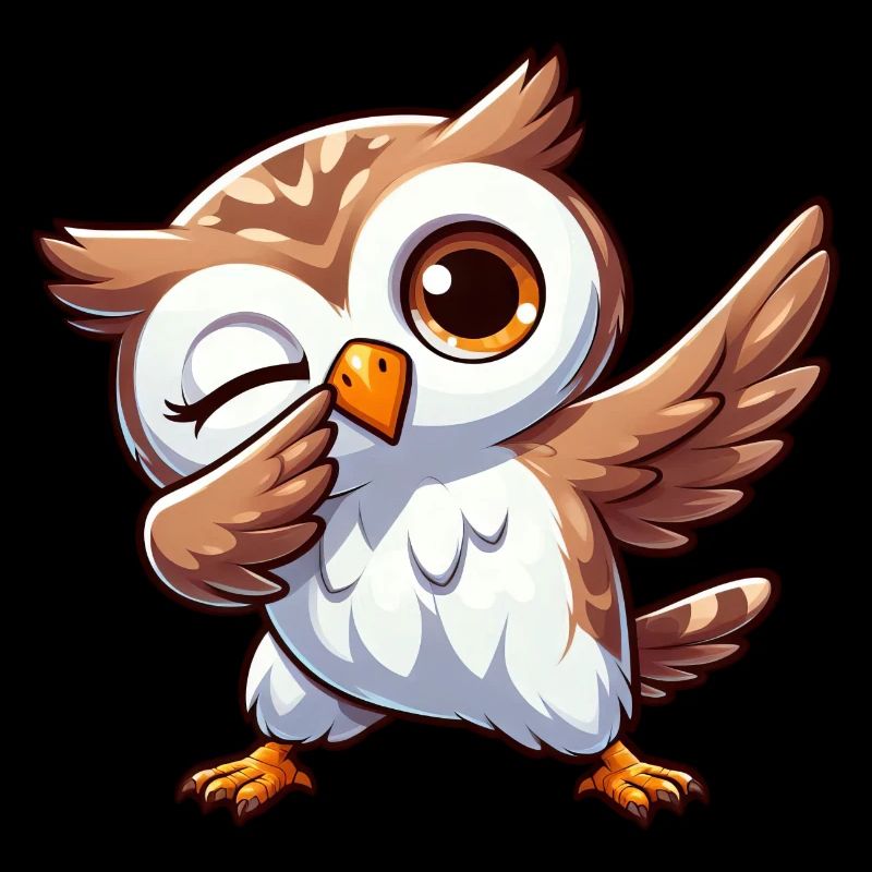 Cool Owl Dab Dabbing Design Drôle