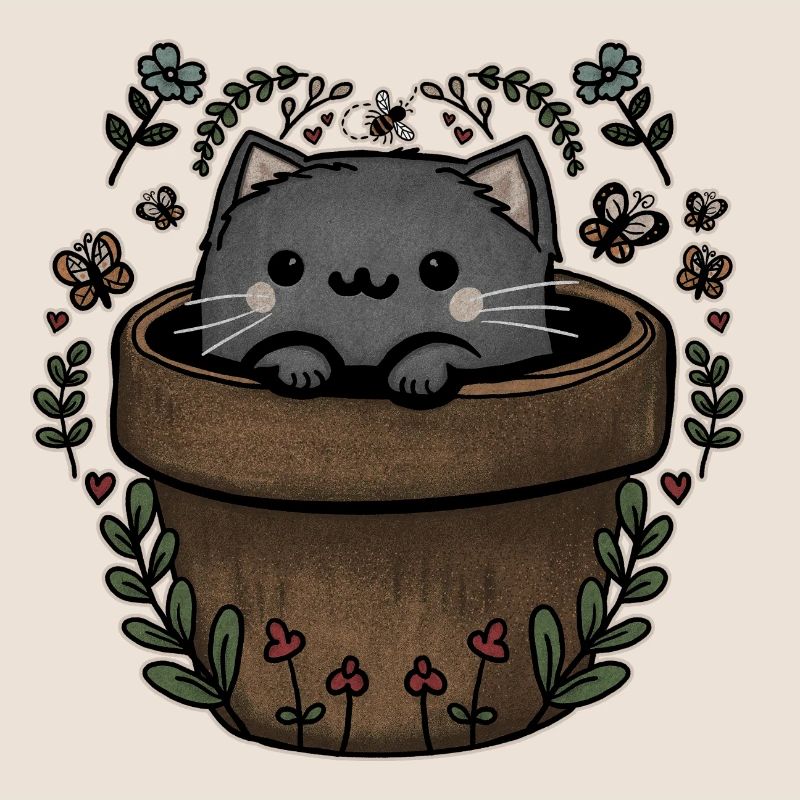 Chat fleur