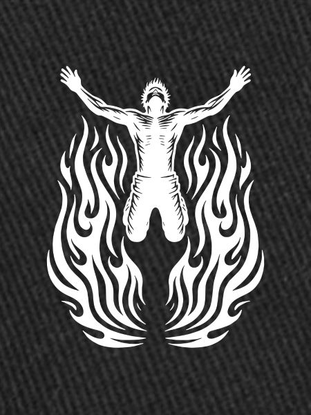 Jumping Man in Flames