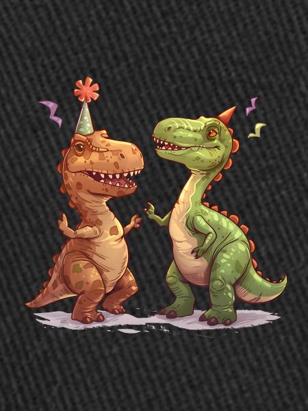Two Dancing Dinosaurs