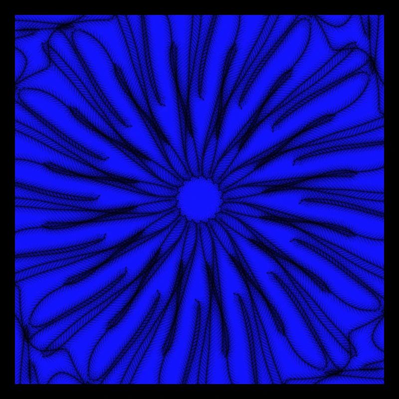 Blue and black star geometric design