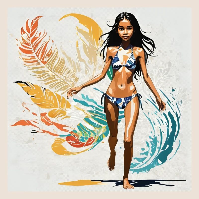 Surfeuse hawaïenne
