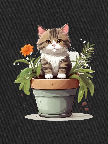 Fleur de chat mignonne
