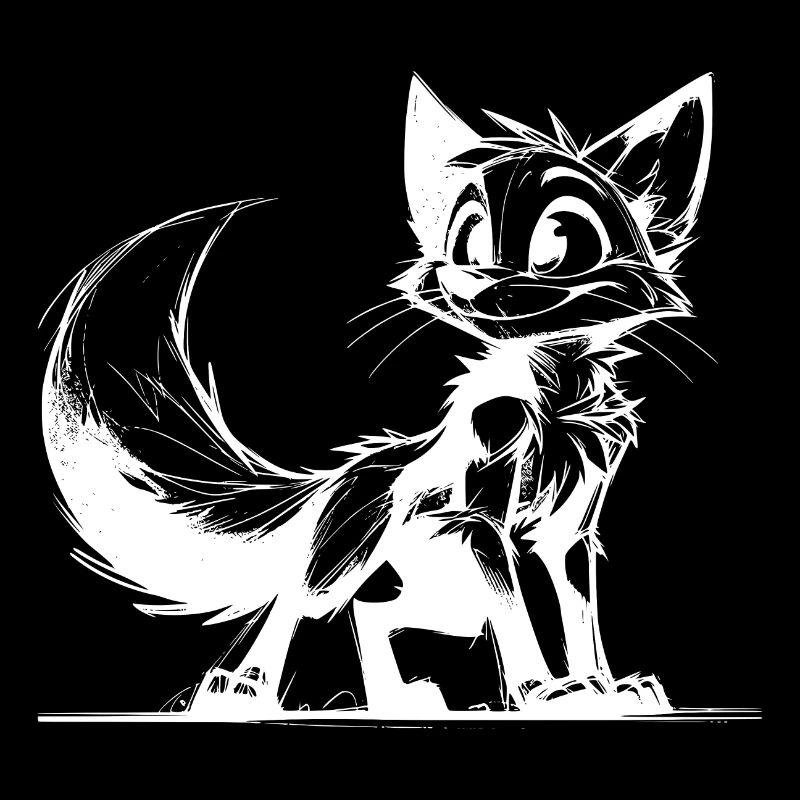 Sympathique Clever Fox Stroke Dessin