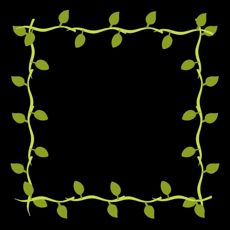 Four Leaves Line Nature Frame Sheet