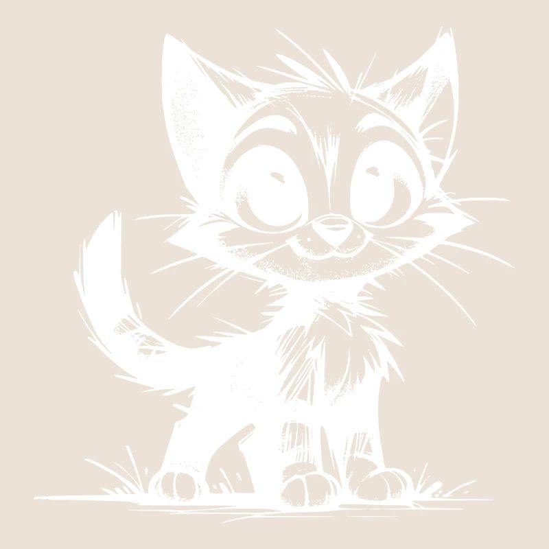 Mignon petits chats bébé dessin au crayon