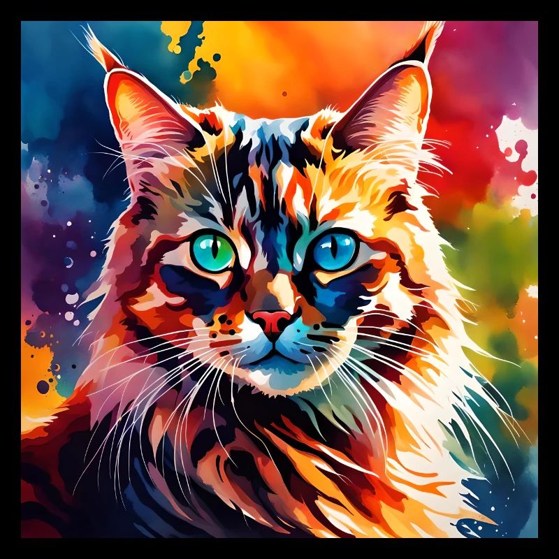 Katze farbig 1