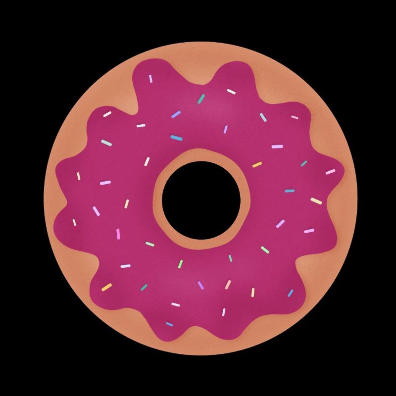 Donut mit pinker Glasur