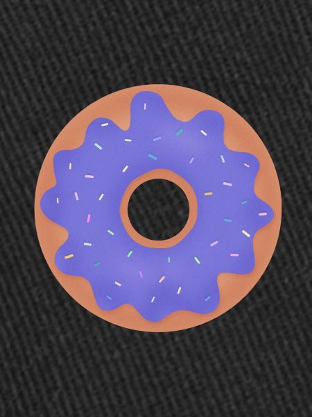 Beignet avec glaçage violet