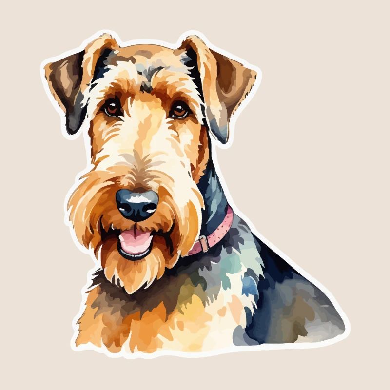 Airedale Terrier Aquarelle