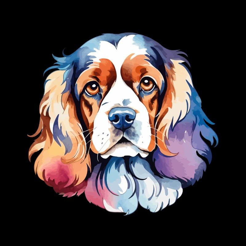 American Cocker Spaniel Wasserfarben