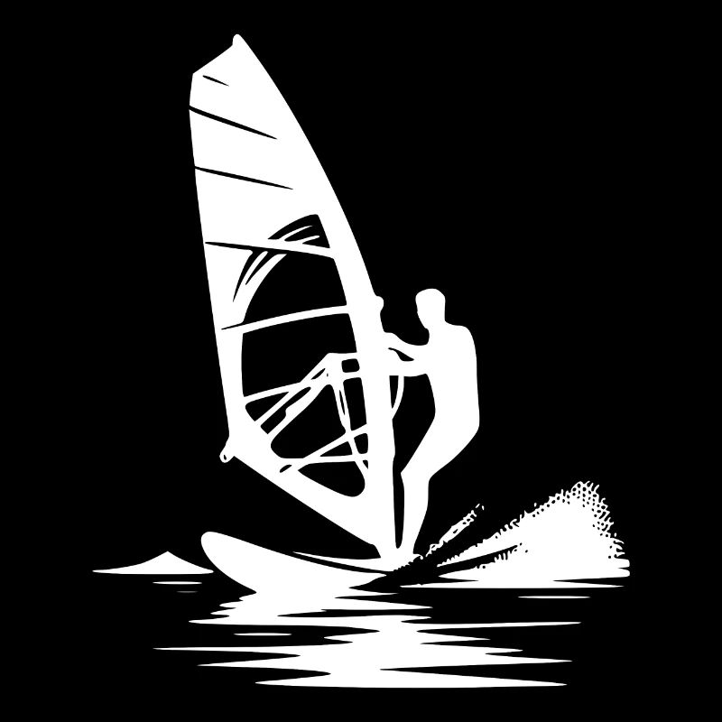 Surf technique with wind power, wind and sea breeze