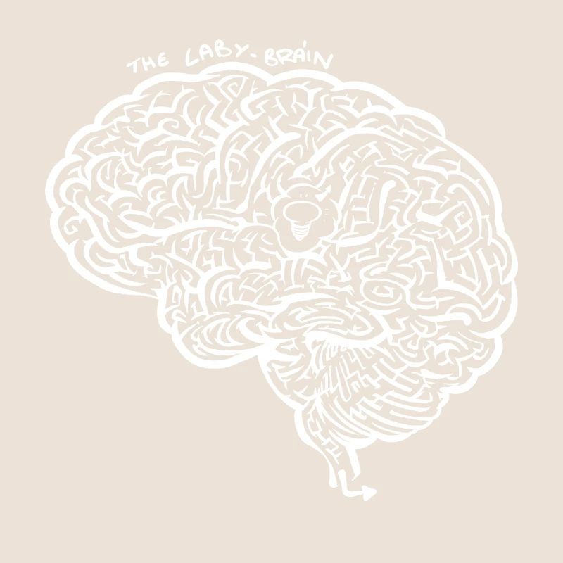 Laby Brain (monochrome white)
