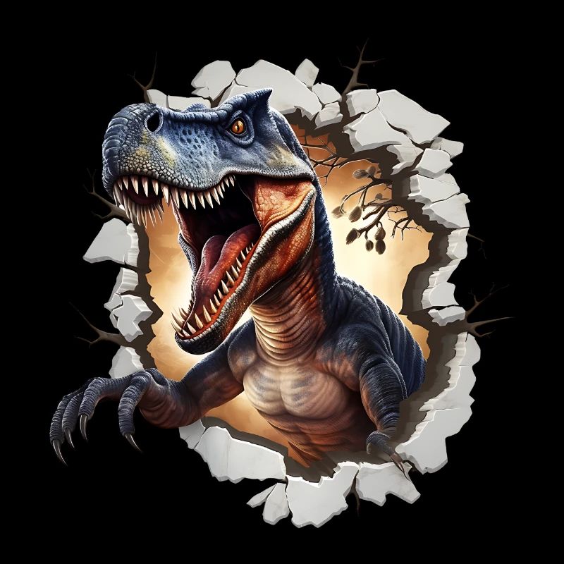 Autocollant T-rex de dinosaure