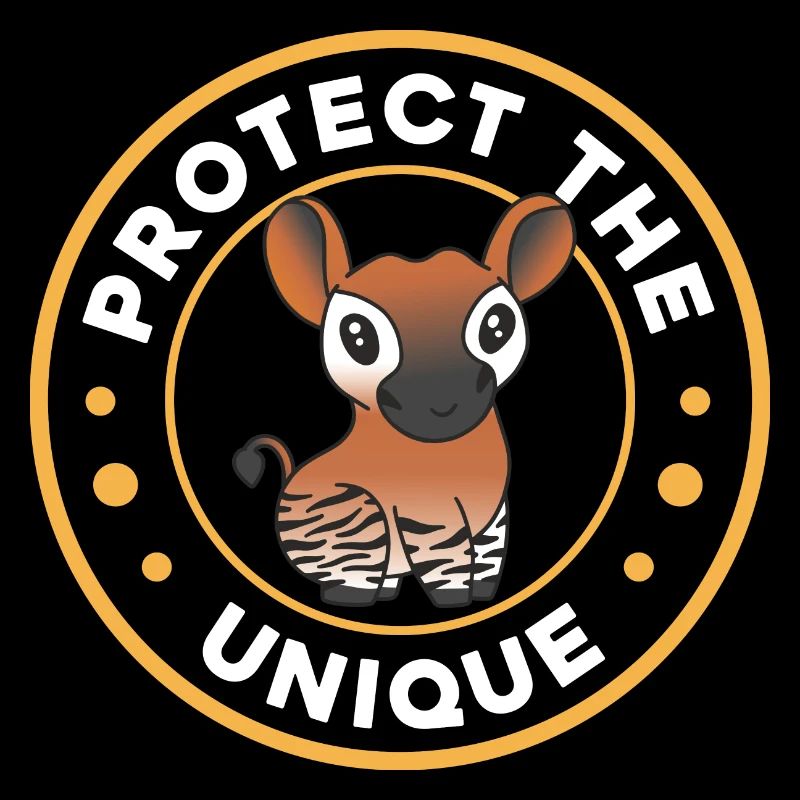 protéger l’unique Design pour un amoureux de l’okapi
