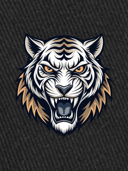 Powerful tiger head