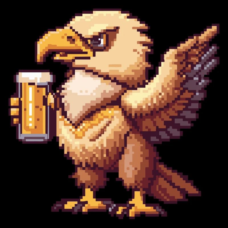 Aigle bière pixel