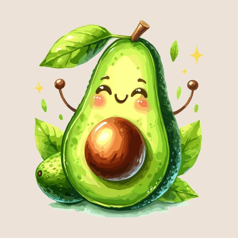 Avocado witzig positiv Optimismus Geschenk