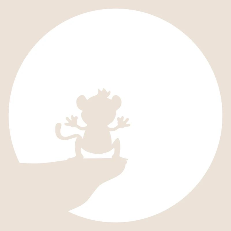 Werwolf Affe Silhouette Klippe Mond Sonne Nachts