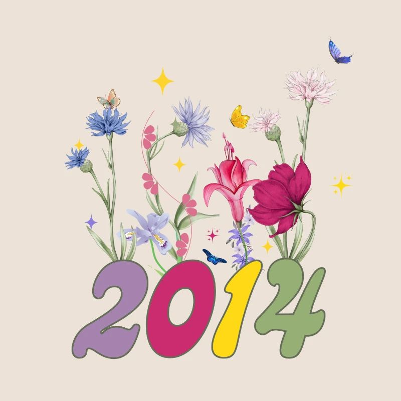 Année de naissance 2014 fleurs sauvages
