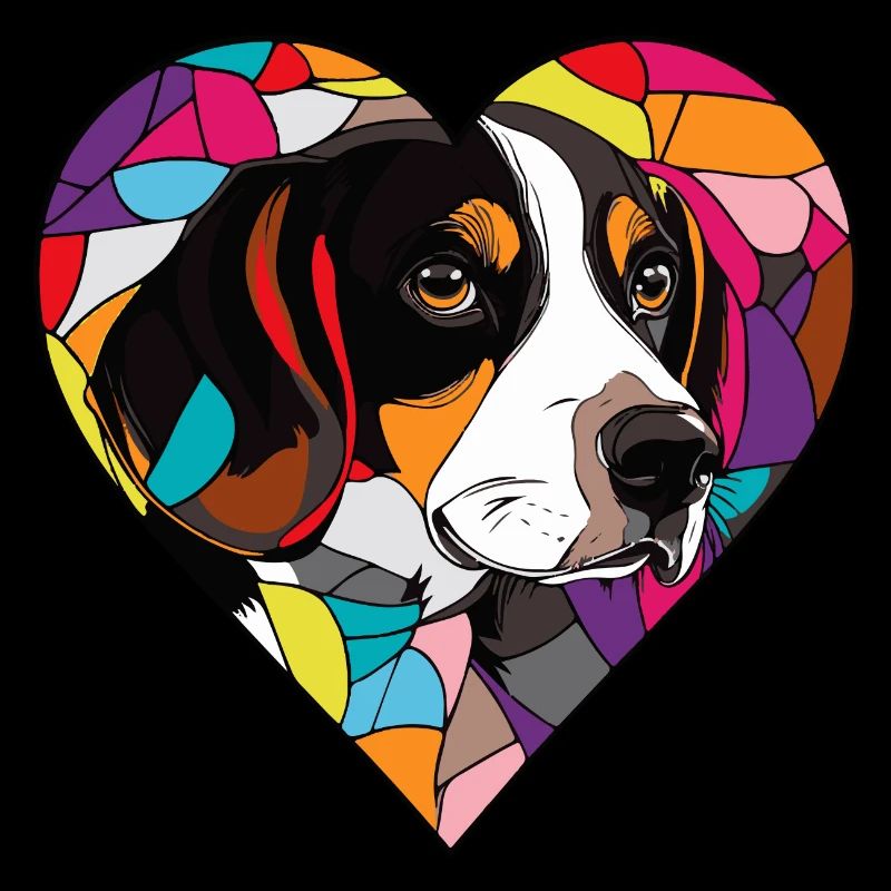 Beagle Hund Herz Hundeliebe