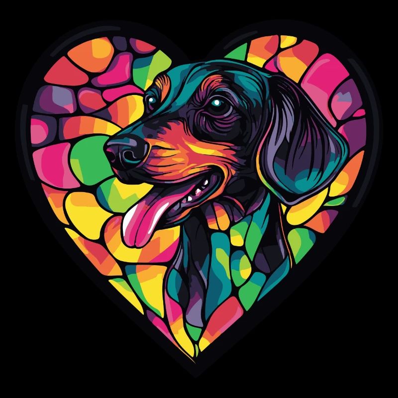 Dackel DachsHund Herz Hundeliebe