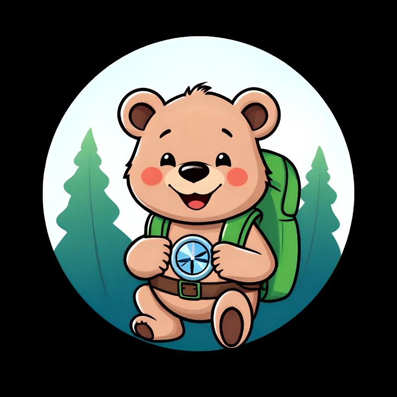 Ours douillet explorant le chemin forestier