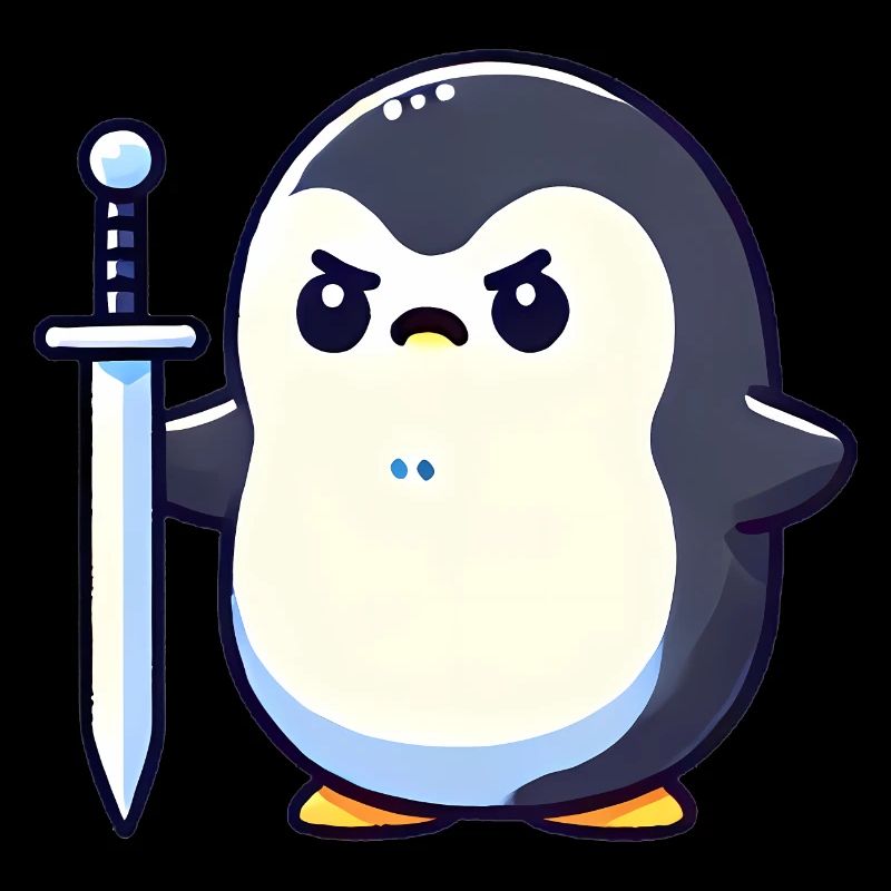 Petit pingouin guerrier
