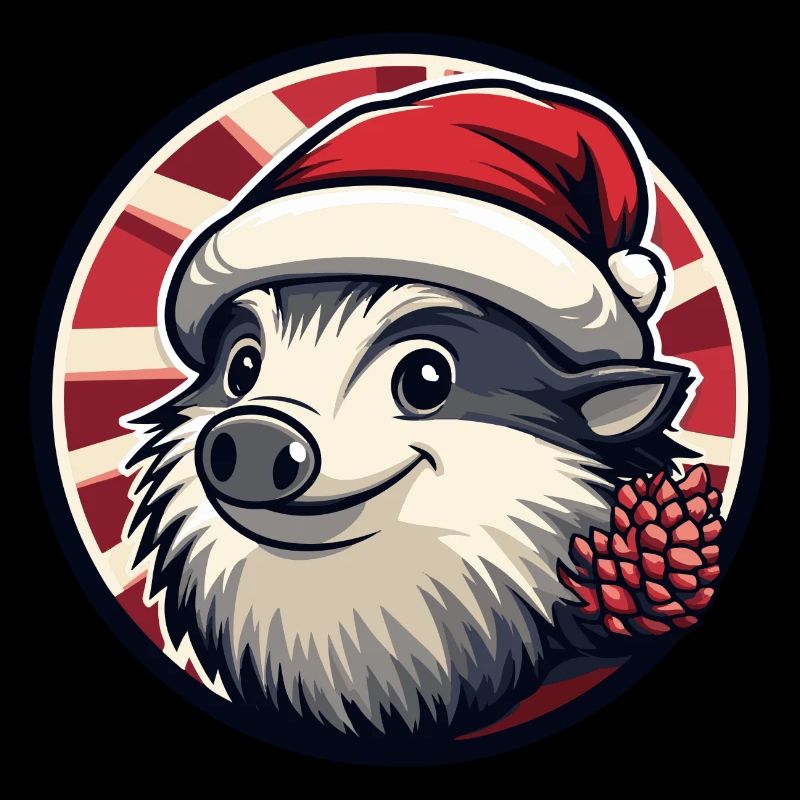 Hérisson animal de Noël