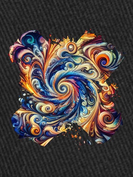 Tourbillon abstrait vibrant