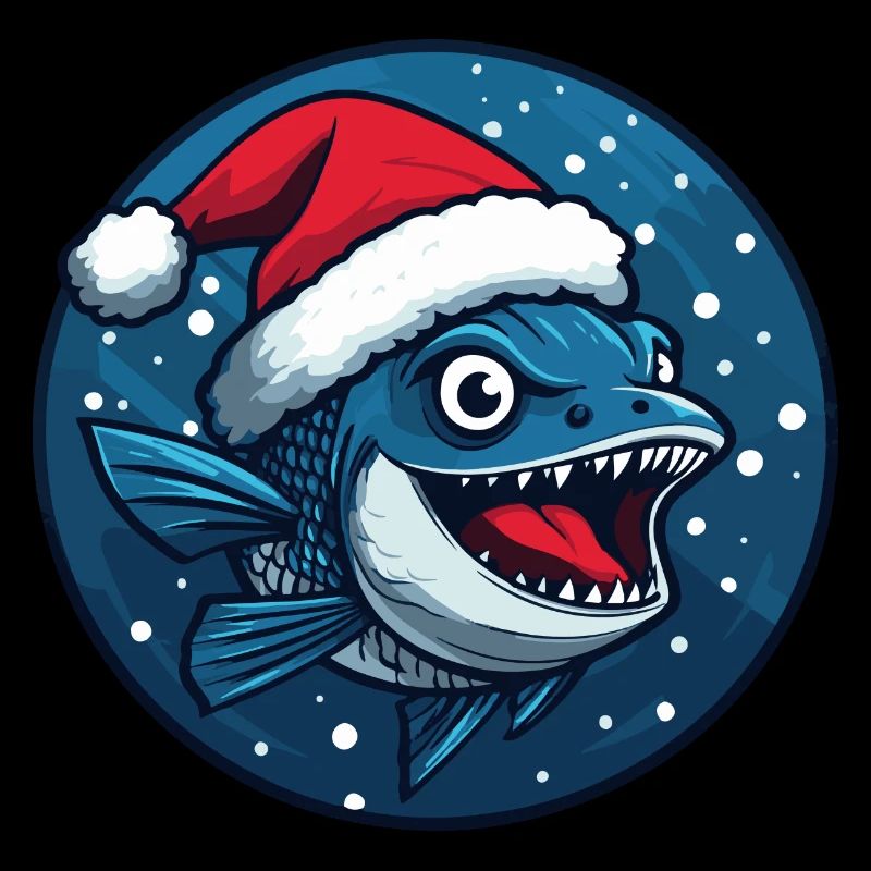 Piranha Poisson Animal de Noël