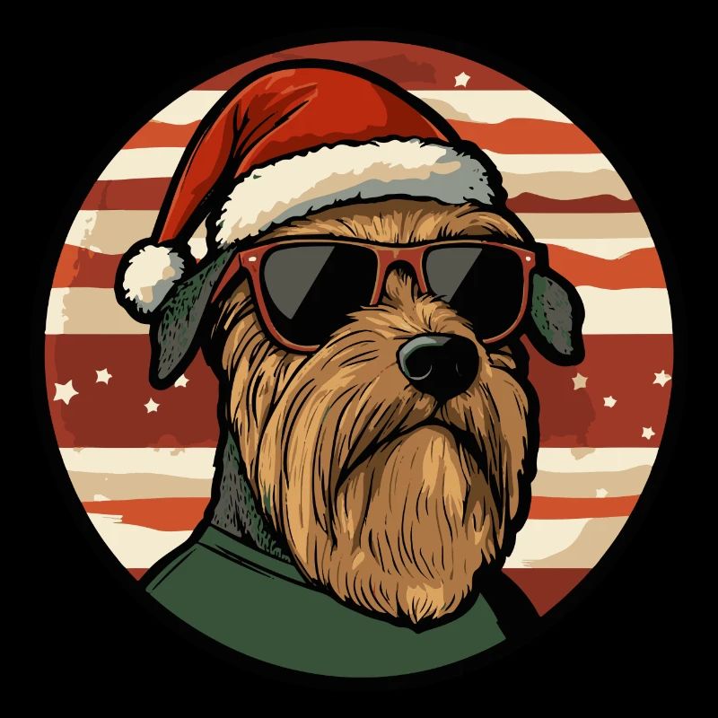 Airedale Terrier Hund Weihnachten Cool