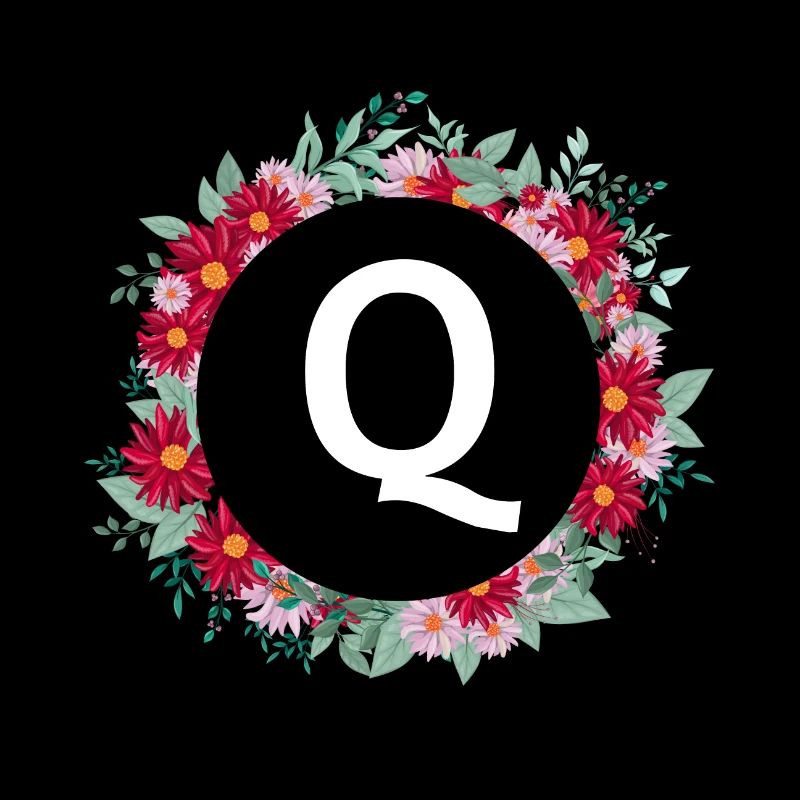 Buchstabe q Blumenkrone