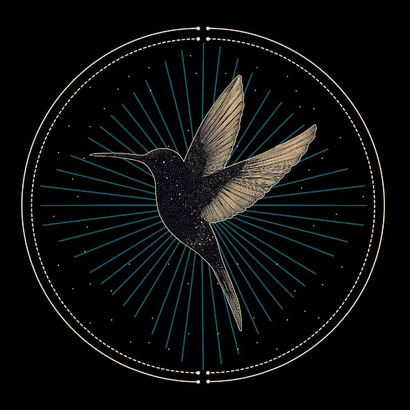 Colibri avec des étoiles