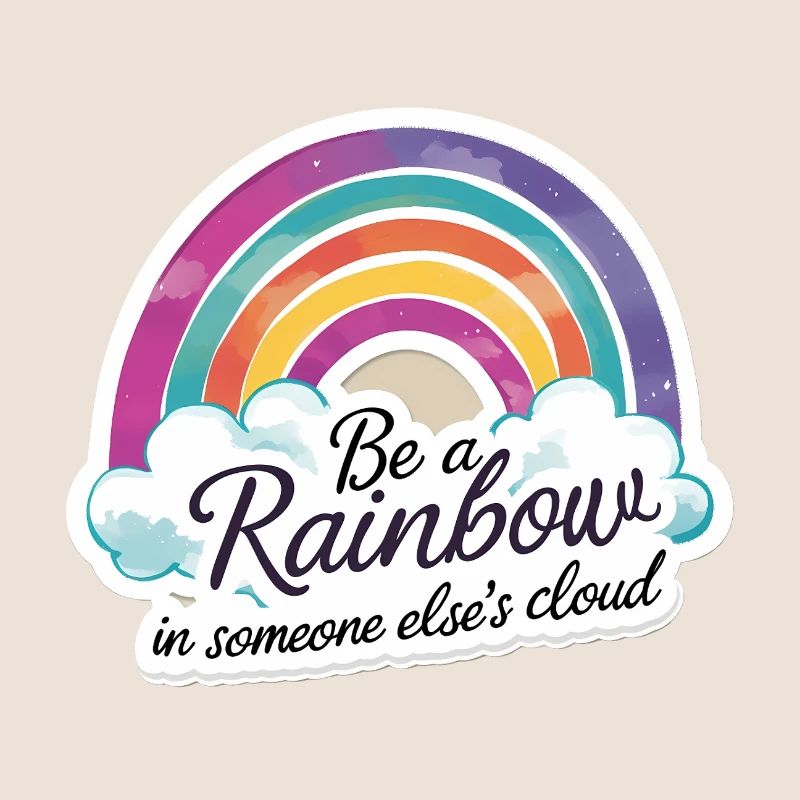 Sei ein Regenbogen in der Wolke eines anderen Bunten