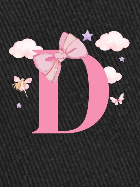 Pink Letter D Clouds