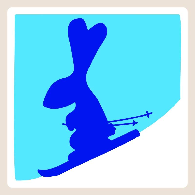 Rabbit Ski Bunny Skiing Winter Skiing Snow