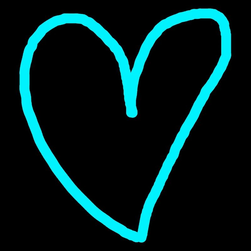 Heart turquoise gift idea cyan blue green teal