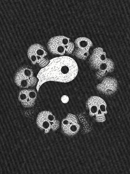 yin yang skull