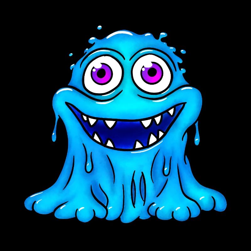 Monstre de boue bleue