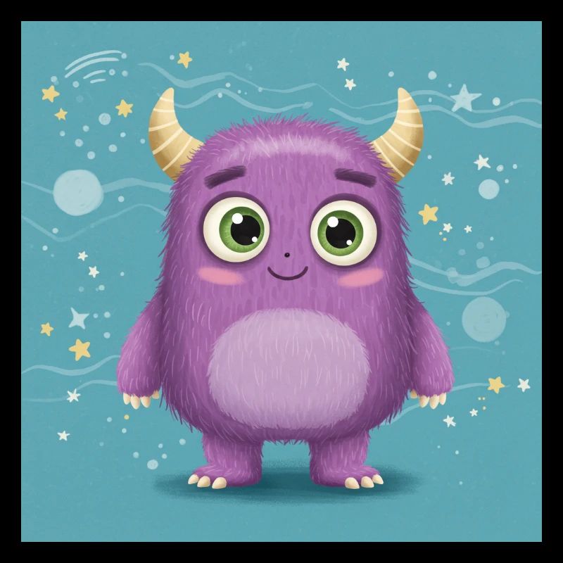 Playful Purple Monster Design