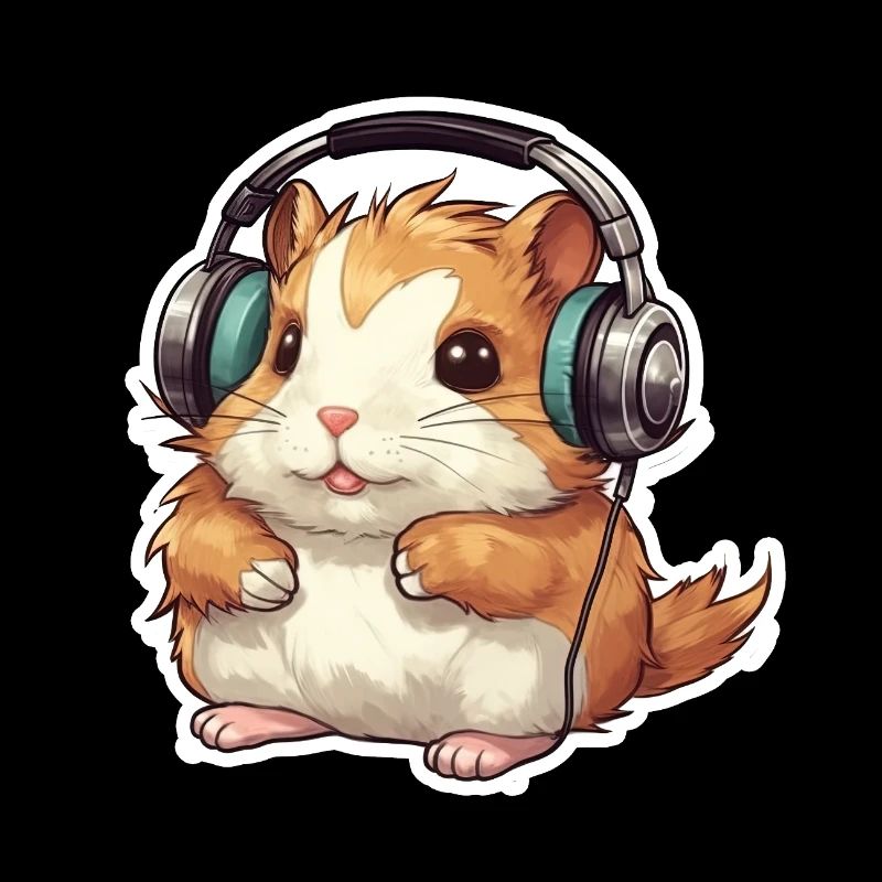 Ein süßer Hamster, der Videospiele spielt