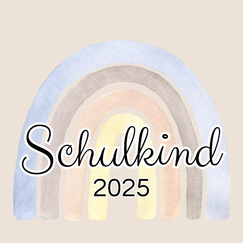 Schulkind Regenbogen Blau